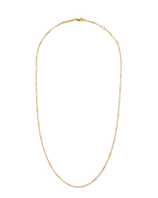 Roll Bar Chain Necklace in 18k Yellow Gold Vermeil image number 1.0